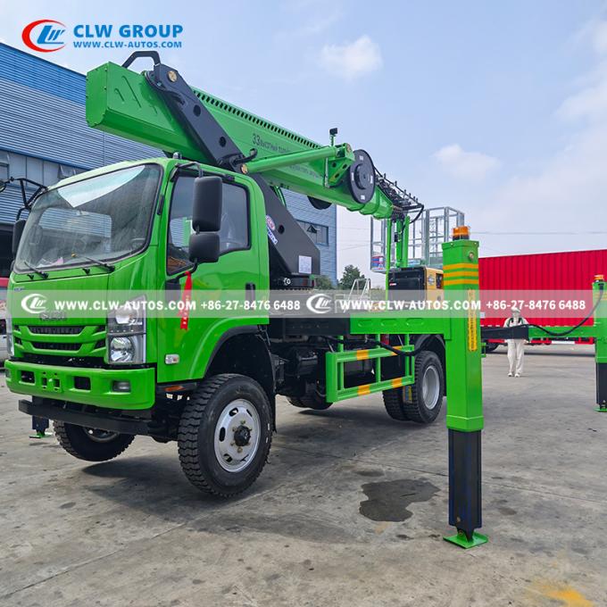 ISUZU 4Ã4 Telescopic Cherry Picker Truck working basket