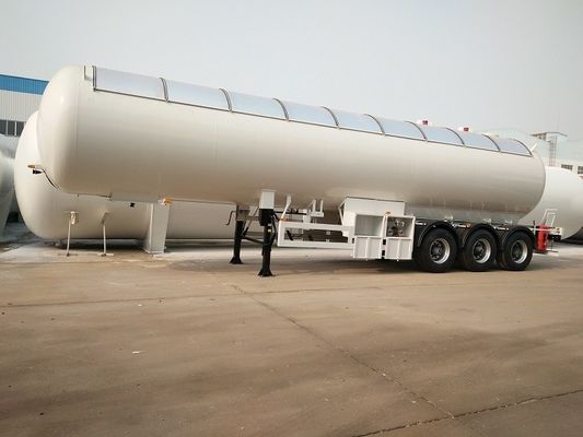 LPG Tanker Tri Axle Semi Trailer 49.6CBM 20MT For Liquid Petroleum Gas Transportation