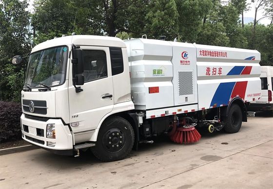 12 Cubic Meter Street Cleaner Truck , Combined Road Washing Truck With Vacuum Sweeping / Water Cleaning