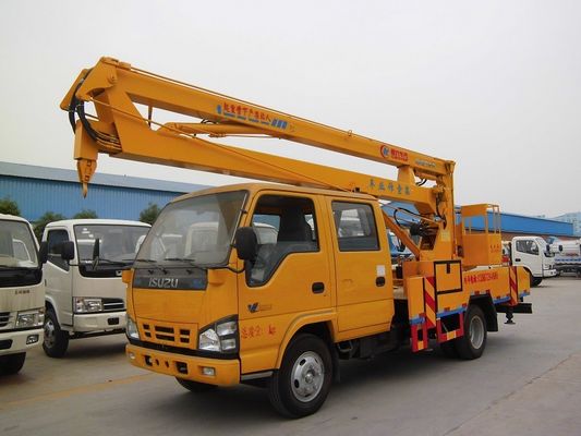 ISUZU Double Row Aerial Lift Truck 130hp 16 Meters Hydraulic Platform Truck