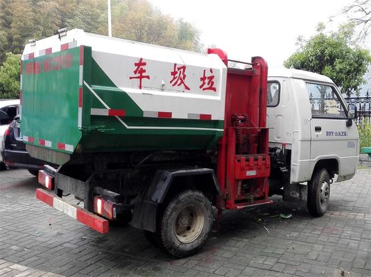 Small Side Loading Barrel Lifting Waste Removal Trucks For Old Street Garbage Collection