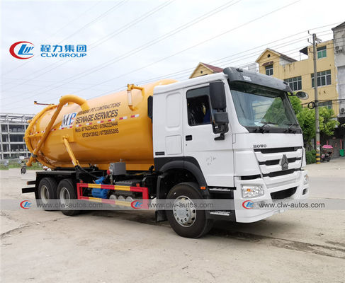 18000L Sinotruk HOWO Vacuum Suction Truck With Tipping System