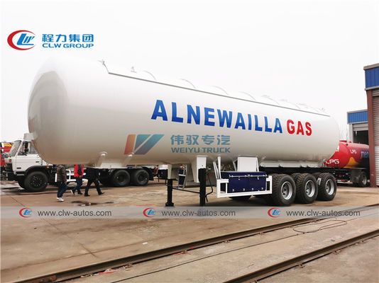 FUWA Axle 25T 54000L LPG Tanker Trailer With Sun Shelter