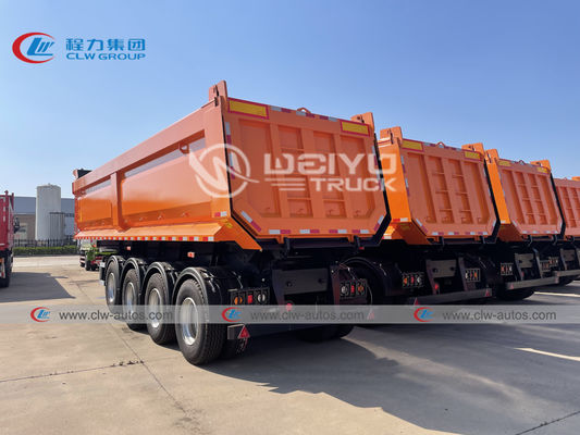 Jost 4 Axle Rear Tipping Dump Truck Trailer 50t 60tons Mine Sand Stone Gravel Loading