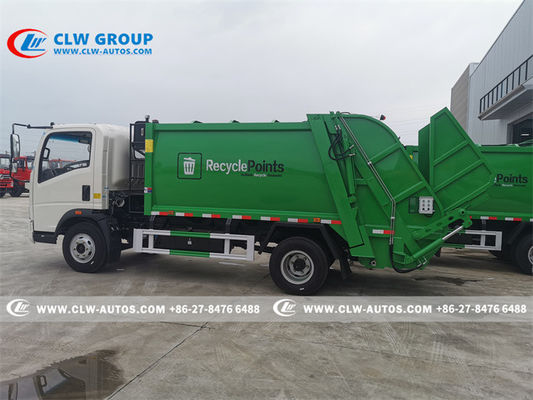 Howo 4x2 120HP 6cbm Compactor Garbage Truck For Sanitation Services