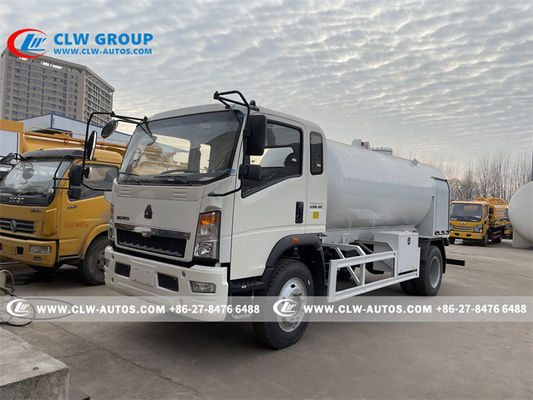 8000L 4T HOWO 4x2 LPG Gas Bobtail Tanker Truck With Dispenser