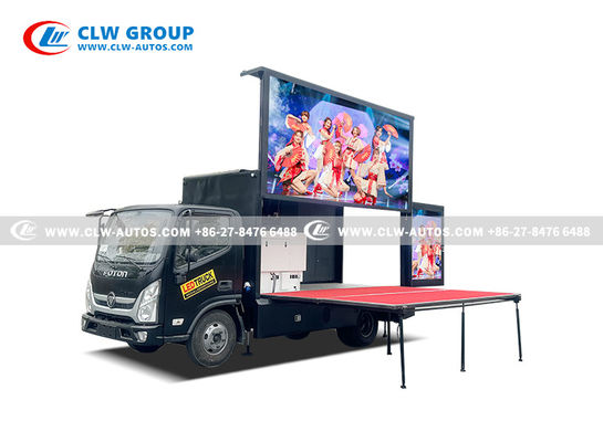 Foton Aumark Euro III Outdoor Mobile LED Advertising Billboard Truck with Performance Stage