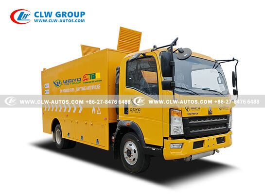 SINOTRUK HOWO CAFU 6000L Fuel Refueling Truck with Dual-Compartment Tank and YUNNEI YN4102 Diesel Engine