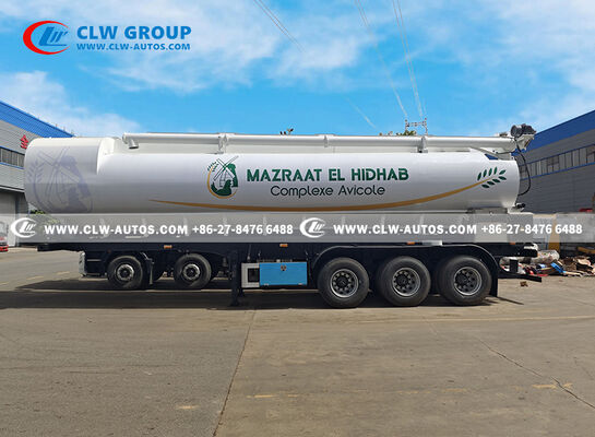 50m³ Bulk Feed Semi-trailer with Hydraulic Auger System and Carbon Steel Construction