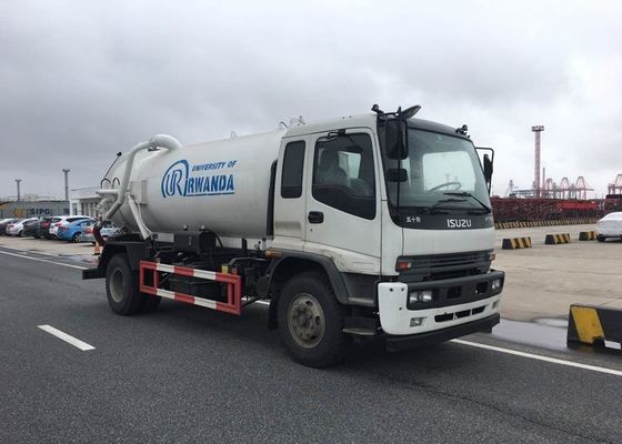 Sanitation Sewage Cleaning Truck , Vacuum Sewage Suction Truck Easy Operation