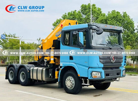SHACMAN X3000 6x4 Tractor Truck with 430 HP Engine and 8-Ton Knuckle Boom Crane for Heavy-Duty Lifting