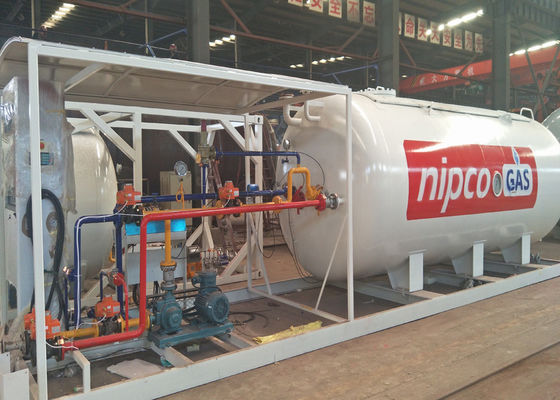 Large Capacity Mobile Lpg Filling Station , 10 Tons Bulk Propane Storage Tanks
