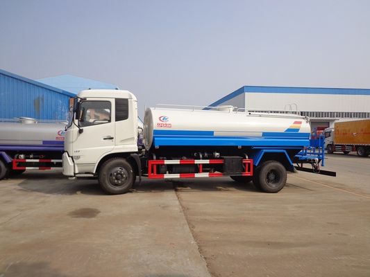180hp 15000 Liters Water Bowser Truck , Dongfeng 6 Wheel Portable Water Truck
