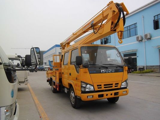 ISUZU Double Row Aerial Lift Truck 130hp 16 Meters Hydraulic Platform Truck