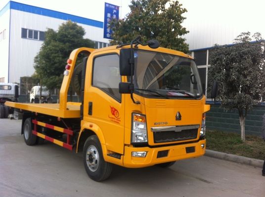 Road Vehicle Flatbed Tow Truck , Medium Duty 3t 24 Hour Tow Truck High Performance