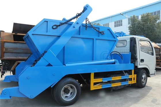 Mobile Dongfeng 4 Cbm Waste Removal Trucks 6 Wheel With Hydraulic Control Loading