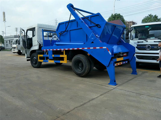 Municipal Rubbish Collection Truck , 10 Tons Dongfeng Swing Arm Garbage Disposal Truck