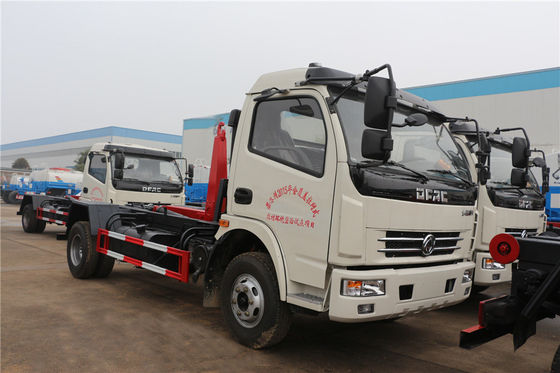 Roll Off Container Waste Removal Trucks 6 Tons Dongfeng Carbon Steel Q235B Material