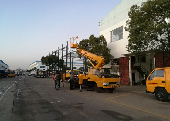 Automatic 12m Cherry Picker Aerial Lift Truck Electronical Controlled Lifting