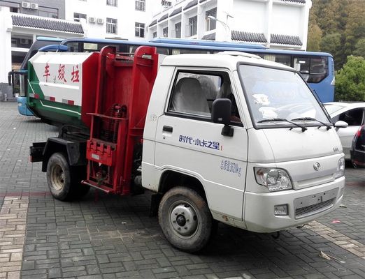 Small Side Loading Barrel Lifting Waste Removal Trucks For Old Street Garbage Collection