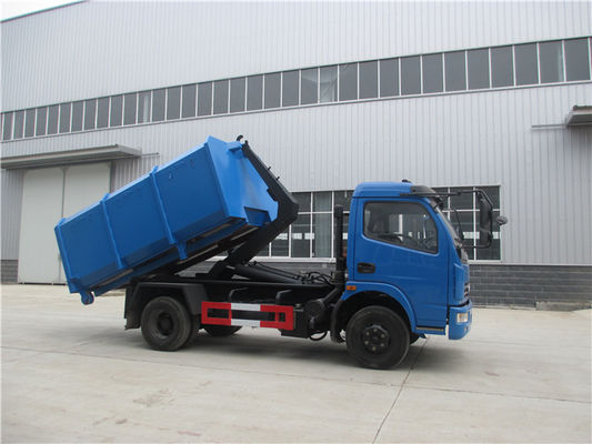 Dongfeng 5cbm / 4ton Waste Removal Trucks With Hydraulic Pull Arm Garbage Container