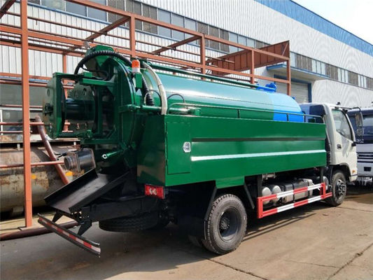Sewage Suction Cleaning Truck 5000 Liters Dust Tank With 2000 Liters High Pressure Water Tank