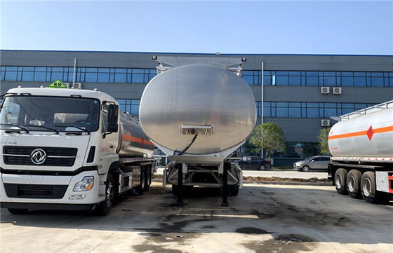 3 Axle 4200Liters Aluminum Alloy Tank Semi Trailer for Oil/Fuel/Diesel/Gasoline/Crude/Water/Milk Tansport