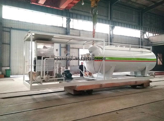 Cylinder Storage Liquid Propane Gas Tank , LPG Skid Station Custom Logo