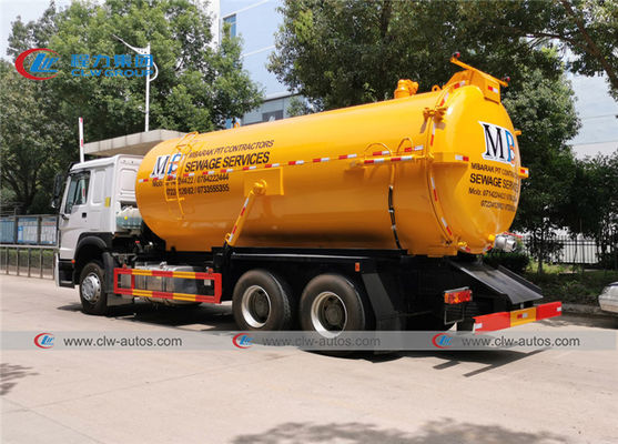 18000L Sinotruk HOWO Vacuum Suction Truck With Tipping System