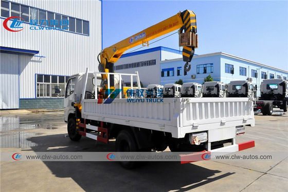Mini Dongfeng 2T Truck Mounted Boom Crane for steel pipeline