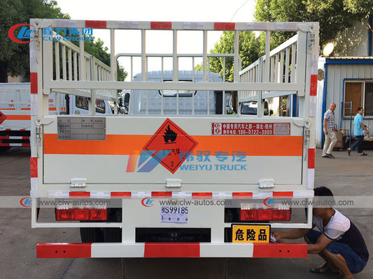 5 Ton Dongfeng LPG Gas Cylinder Delivery Truck With 1 Ton Lifting Platform