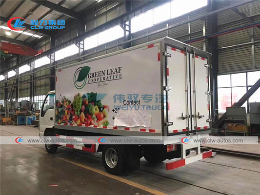 ISUZU 3T 4T Refrigerated Van Truck For Ice Cream Delivery