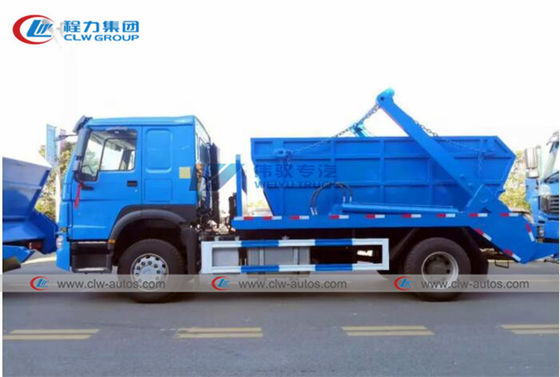 Hydraulic Lift Sinotruk Howo 4x2 10m3 Swing Arm Garbage Truck