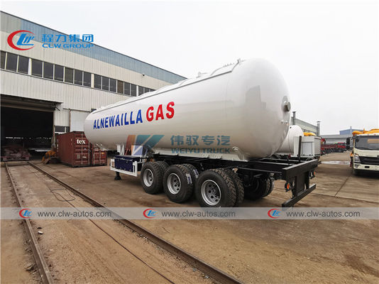 FUWA Axle 25T 54000L LPG Tanker Trailer With Sun Shelter