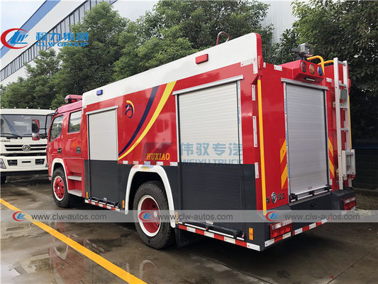 LHD RHD Double Row Dongfeng Fire Fighting Truck With 3500L Water Tanker