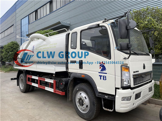 Howo 8 Tons Carbon Steel Vacuum Septic Tanker Truck