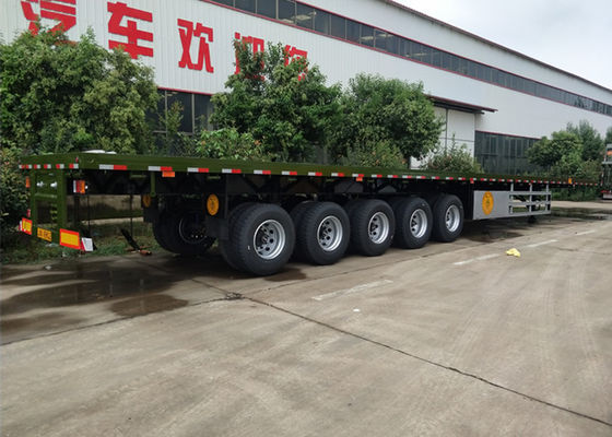 5 Axle 60T 100T Container Loading Flatbed Semi Trailer