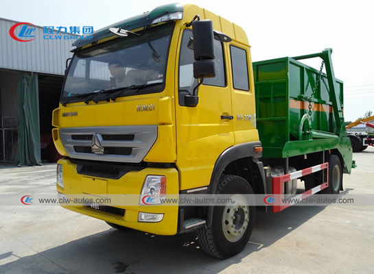 Sinotruk Homan 4x2 10CBM Skip Loader Swing Arm Garbage Truck
