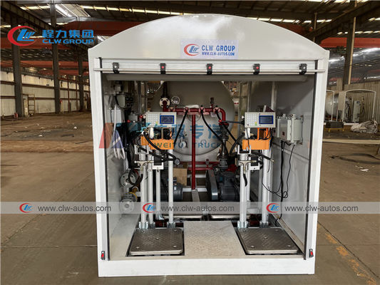 5T 10m3 Skid Mounted LPG Gas Station For Cylinder Filling