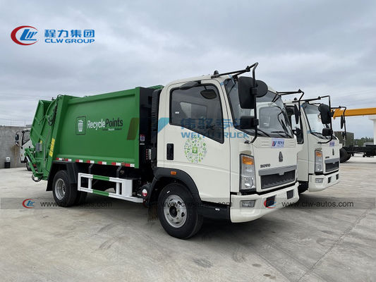 Howo LHD 6m3 Hydraulic Compression Garbage Truck