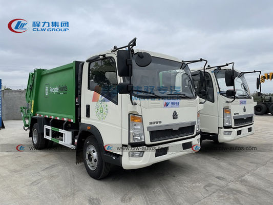Howo LHD 6m3 Hydraulic Compression Garbage Truck